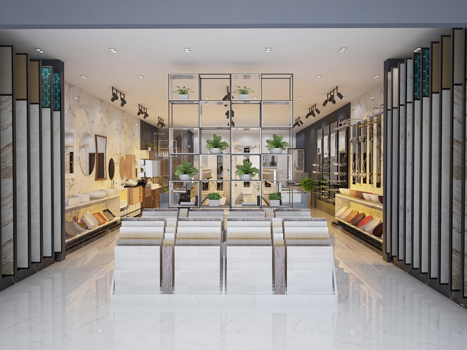 Thiết kế thi công nội thất showroom Daklak hiện đại ấn tượng