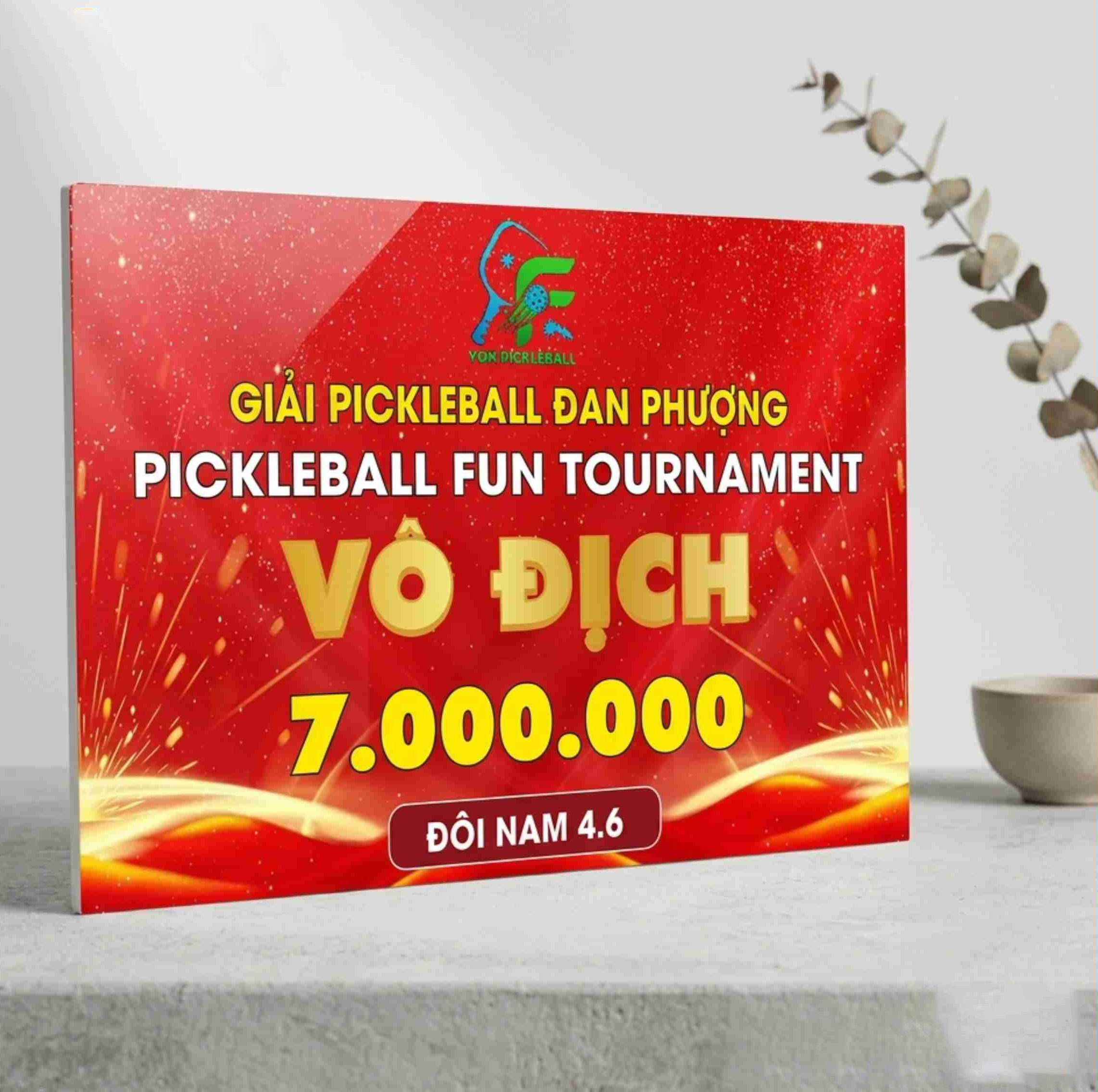 Bảng trao giải Pickleball BMT Daklak