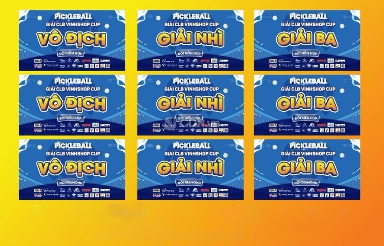 bảng trao giải Pickleball BMT Daklak