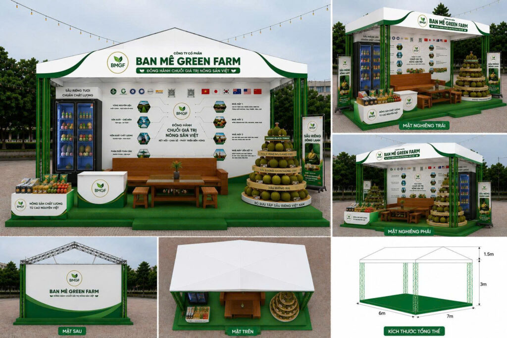 Gian hàng Ban Mê Green Farm